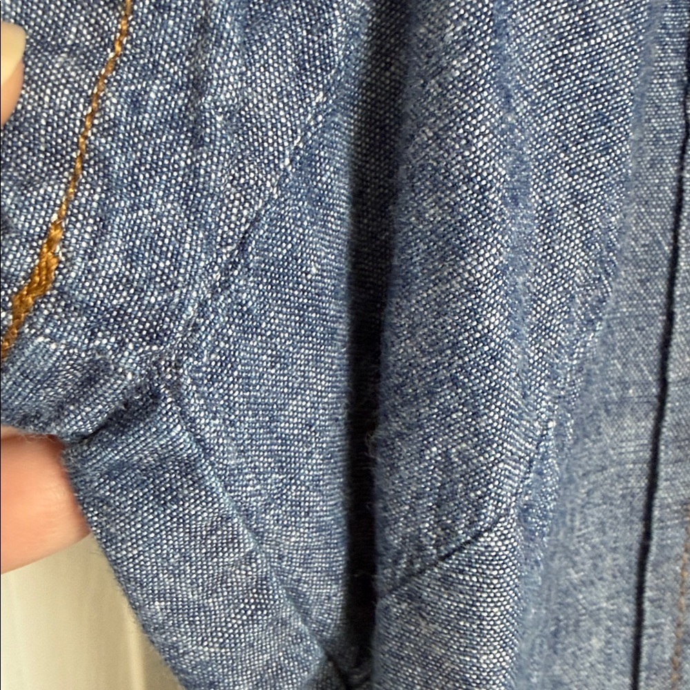 Talbots Petite Denim Blue Button-Up Dress - Picture 6 of 8